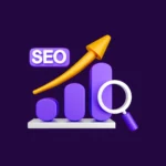 A growing bar chart with an upward arrow and "SEO" text, representing GrowEasy's successful Technical SEO strategies and measurable growth as the Best Digital Marketing Agency in Haldwani.