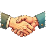 A firm handshake symbolizing partnership and trust with GrowEasy, the Best Digital Marketing Agency in Haldwani, for reliable digital marketing solutions.